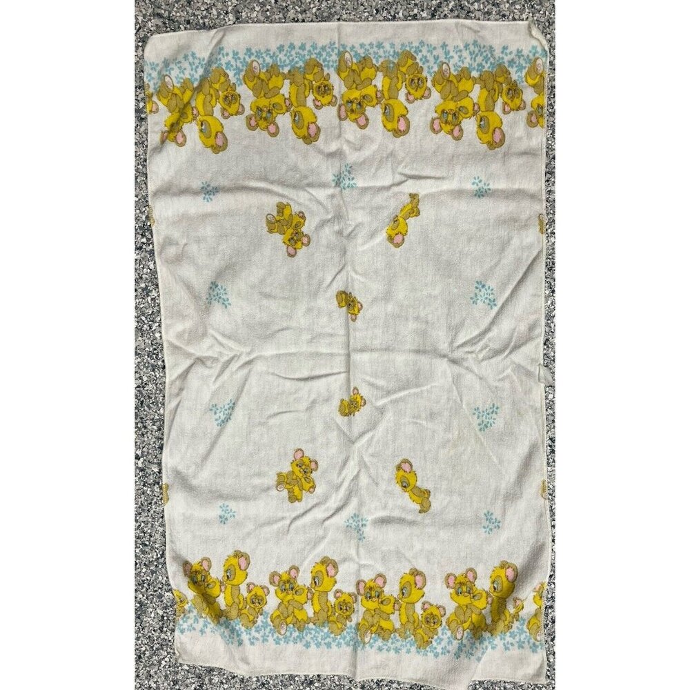Vintage Comfort Soft Baby or Toddler Panda Bear Design Receiving Blanket 20x34
